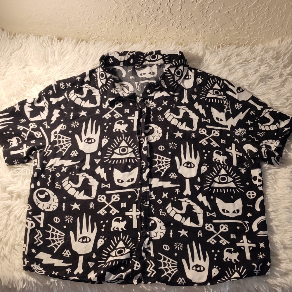 Spencer's Mystical Icons Button Up